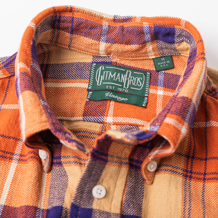 Orange Slubbed Twill Check – Gitman Vintage