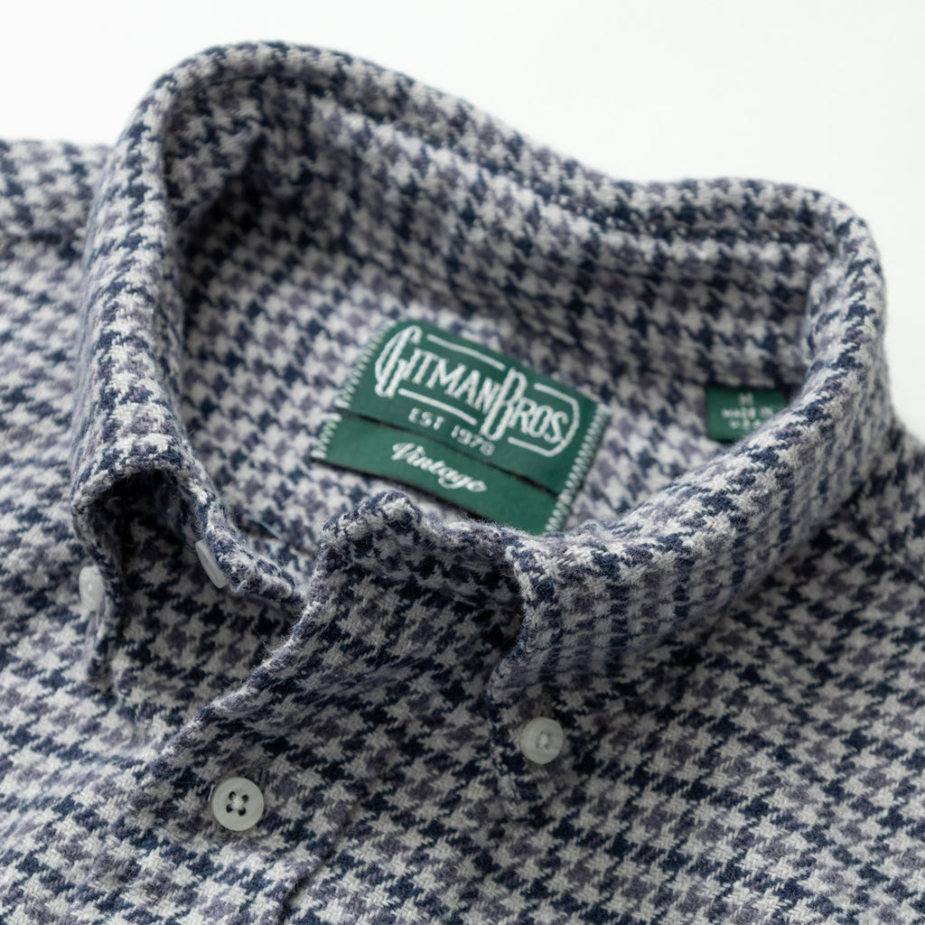 Gitman Vintage Grey Houndstooth Check