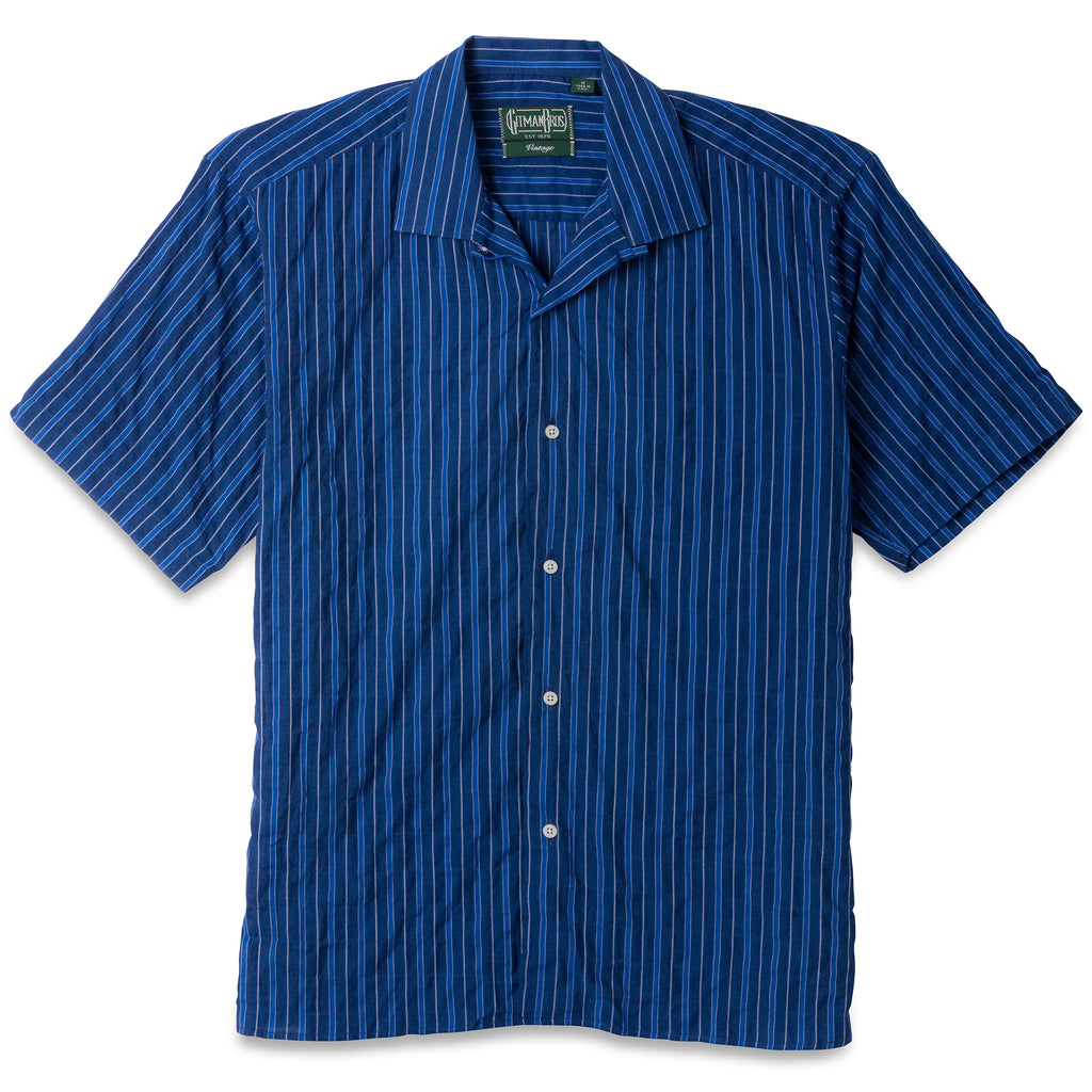 トップス Theory Awning Stripe Fixed Sleeve Shirt Gitman Vintage Indigo Awning Stripe Camp Shirt
