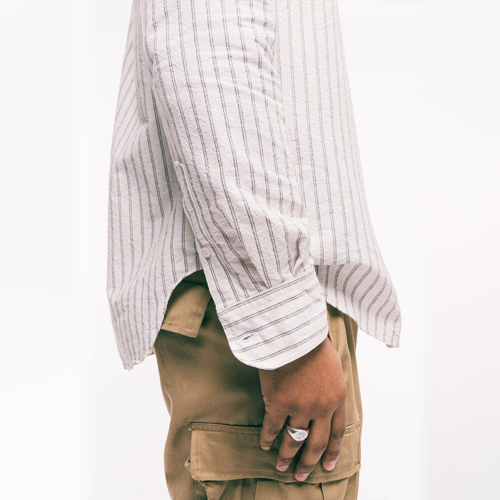 Gitman Vintage White Striped Japanese Oxford