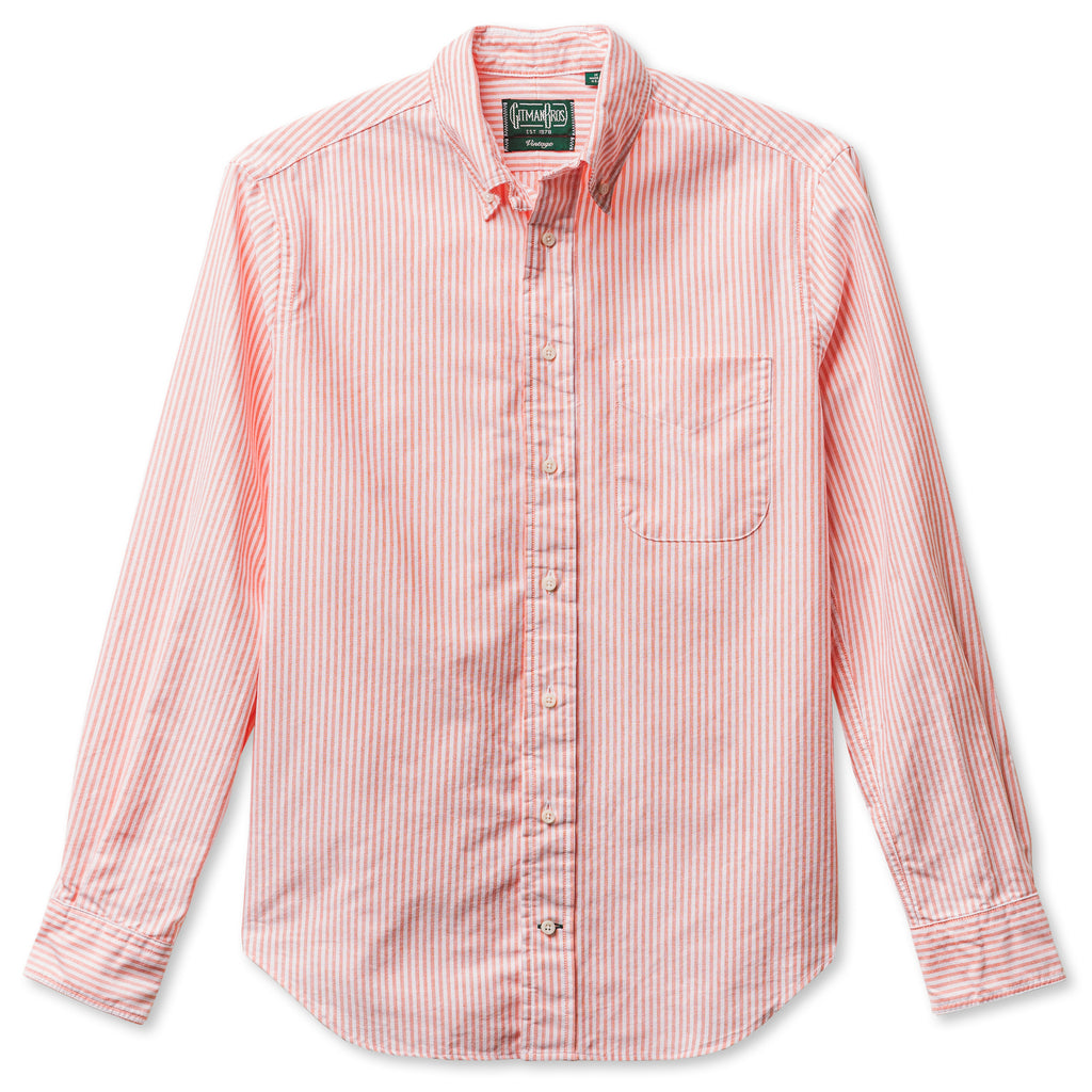 Gitman Vintage Orange Stripe Spring Oxford Shirt Gitman Vintage Orange Stripe Spring Oxford Shirt