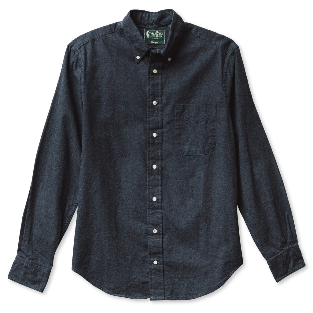 Gitman Vintage Navy Classic Flannel Shirt