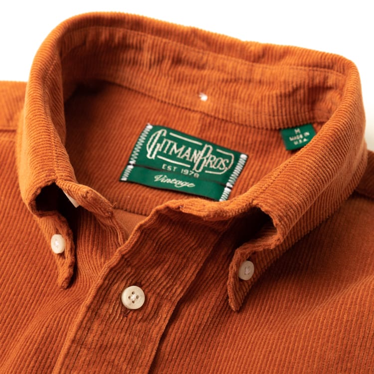 Gitman Vintage Pumpkin Heavy Corduroy Shirt