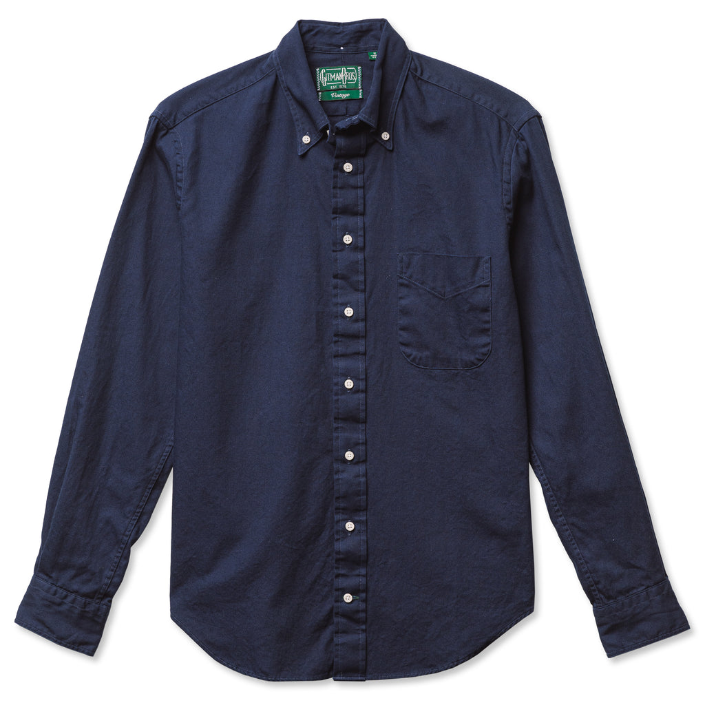 Gitman Vintage Navy Overdye Oxford Shirt display picture 2