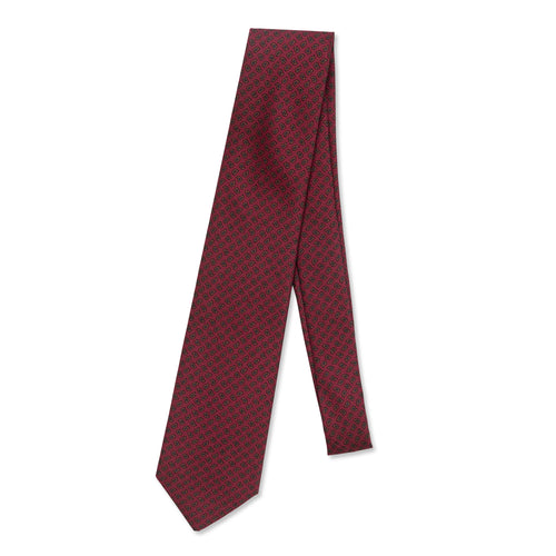 Claret Micro Paisley Silk Tie