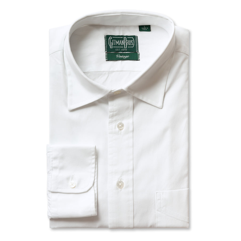 Gitman Vintage White Pinpoint Oxford Dress Shirt