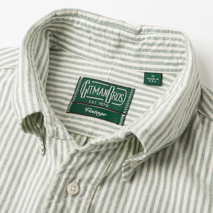 Gitman Vintage Green Stripe Brushed Fall Oxford XXL Gitman Vintage Green Stripe Brushed Fall Oxford XXL