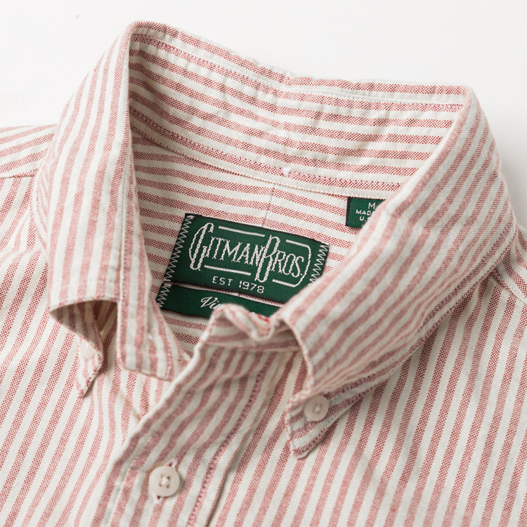 Gitman Vintage Red Stripe Brushed Fall Oxford XXL Gitman Vintage Red Stripe Brushed Fall Oxford XXL