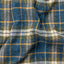 Blue Brushed Herringbone Plaid