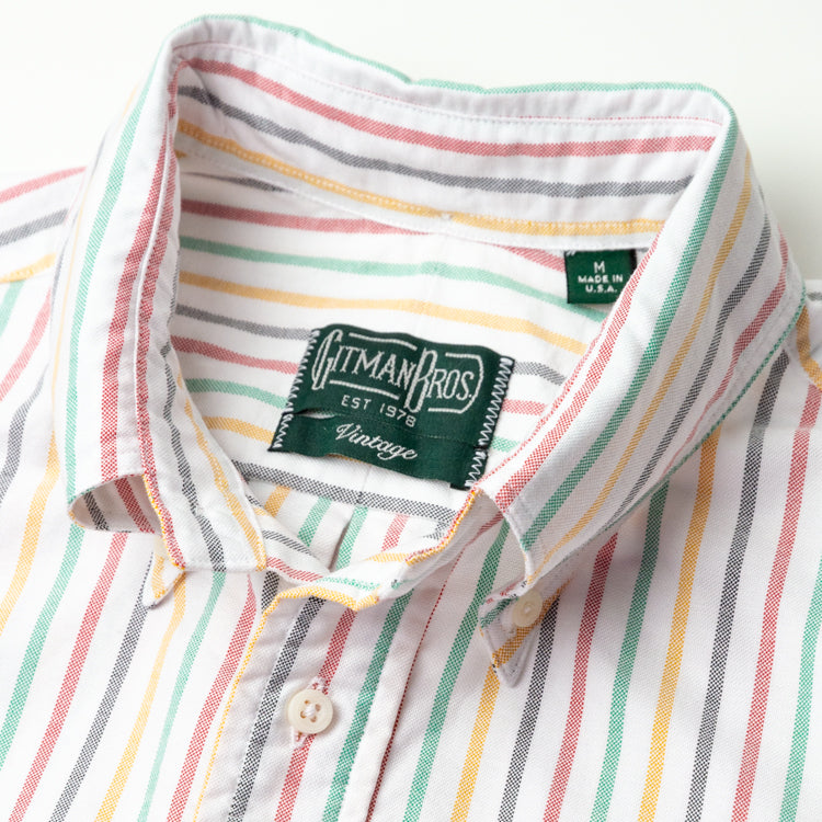Gitman Vintage Rasta Stripe Oxford Shirt