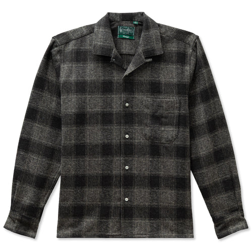 Black Tweed Check Camp Shirt