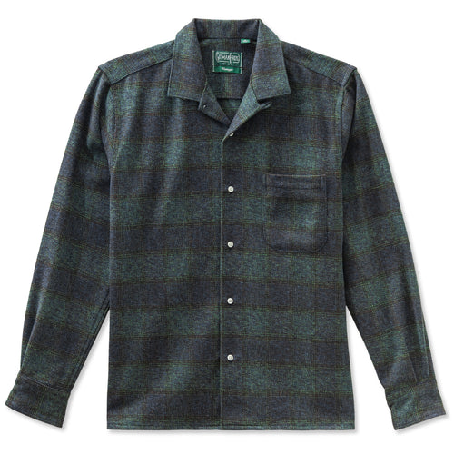 Navy Tweed Check Camp Shirt
