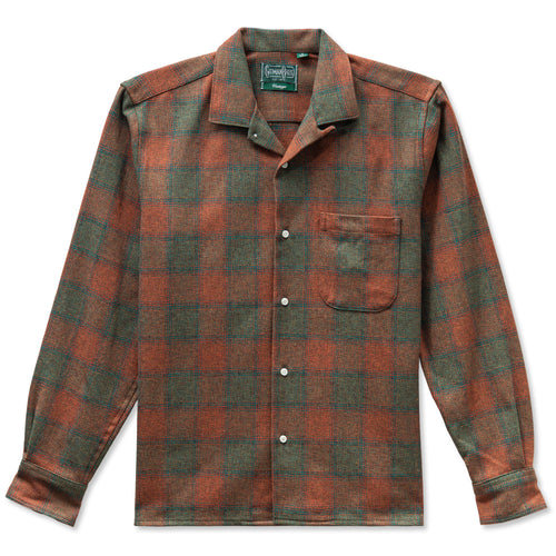 Orange Tweed Check Camp Shirt