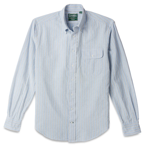 Blue Striped Japanese Oxford