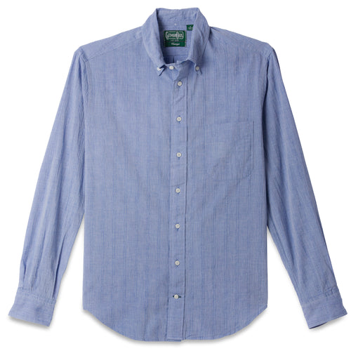 Blue Chambray Dobby Stripe