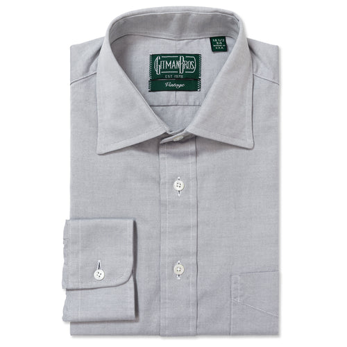 Grey Pinpoint Oxford Dress Shirt