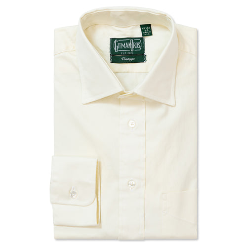 Ecru Pinpoint Oxford Dress Shirt