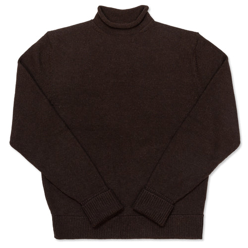 Brown Roll Neck Sweater