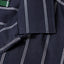 Navy Metallic Stripe Voile Camp Shirt