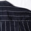 Navy Metallic Stripe Voile Camp Shirt