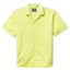 Yellow Metallic Stripe Voile Camp Shirt