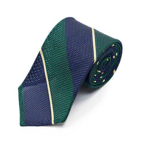 Green Repp Stripe Grenadine Tie