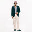 The Black Bengal Stripe Dress Shirt on the body of a model showing the drape and styled with a sport coat.