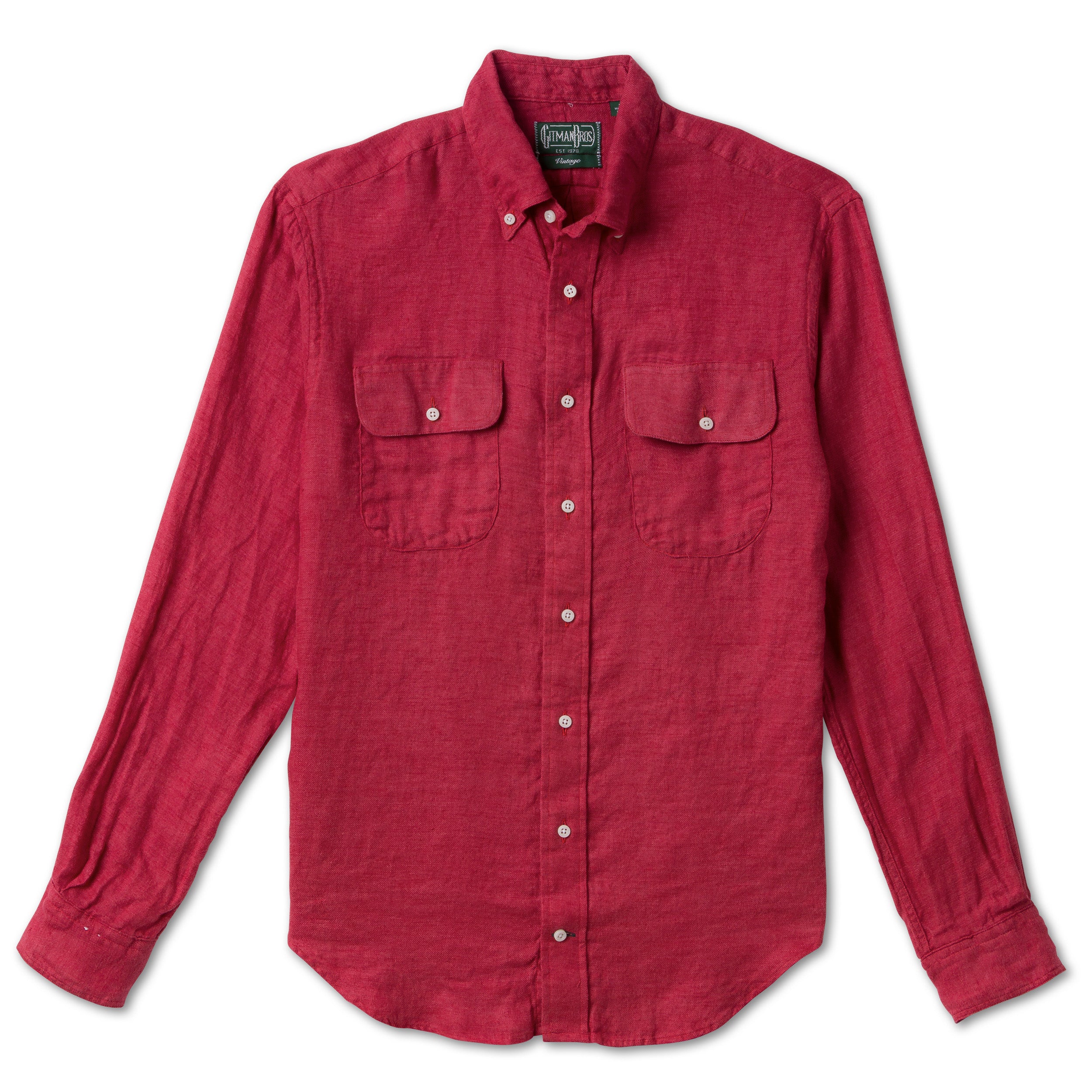 Red Albini Linen Flannel