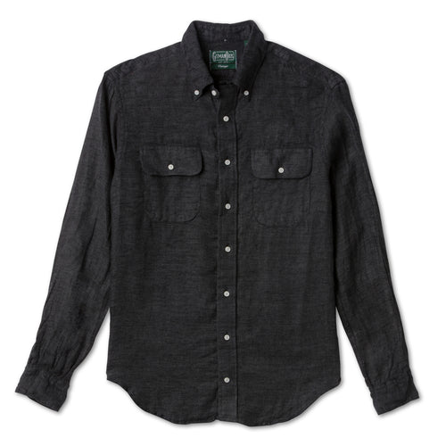 Charcoal Albini Linen Flannel