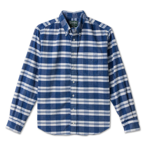 Indigo Printed Check Corduroy