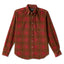 Red Printed Check Corduroy