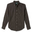 Brown Brushed Dobby Stripe sport shirt features soft brushed cotton dobby fabric, a subtle stripe pattern, button-down collar, lined cuffs, and chest pocket.