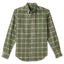 Green Brushed Dobby Check sport shirt features soft brushed cotton dobby fabric, a classic check pattern, button-down collar, lined cuffs, and chest pocket.