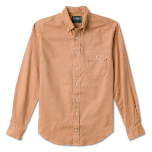 Orange Brushed Chambray