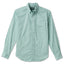 Teal Brushed Chambray sport shirt features soft brushed cotton chambray fabric, button-down collar, lined cuffs, chest pocket, and classic shirting construction.