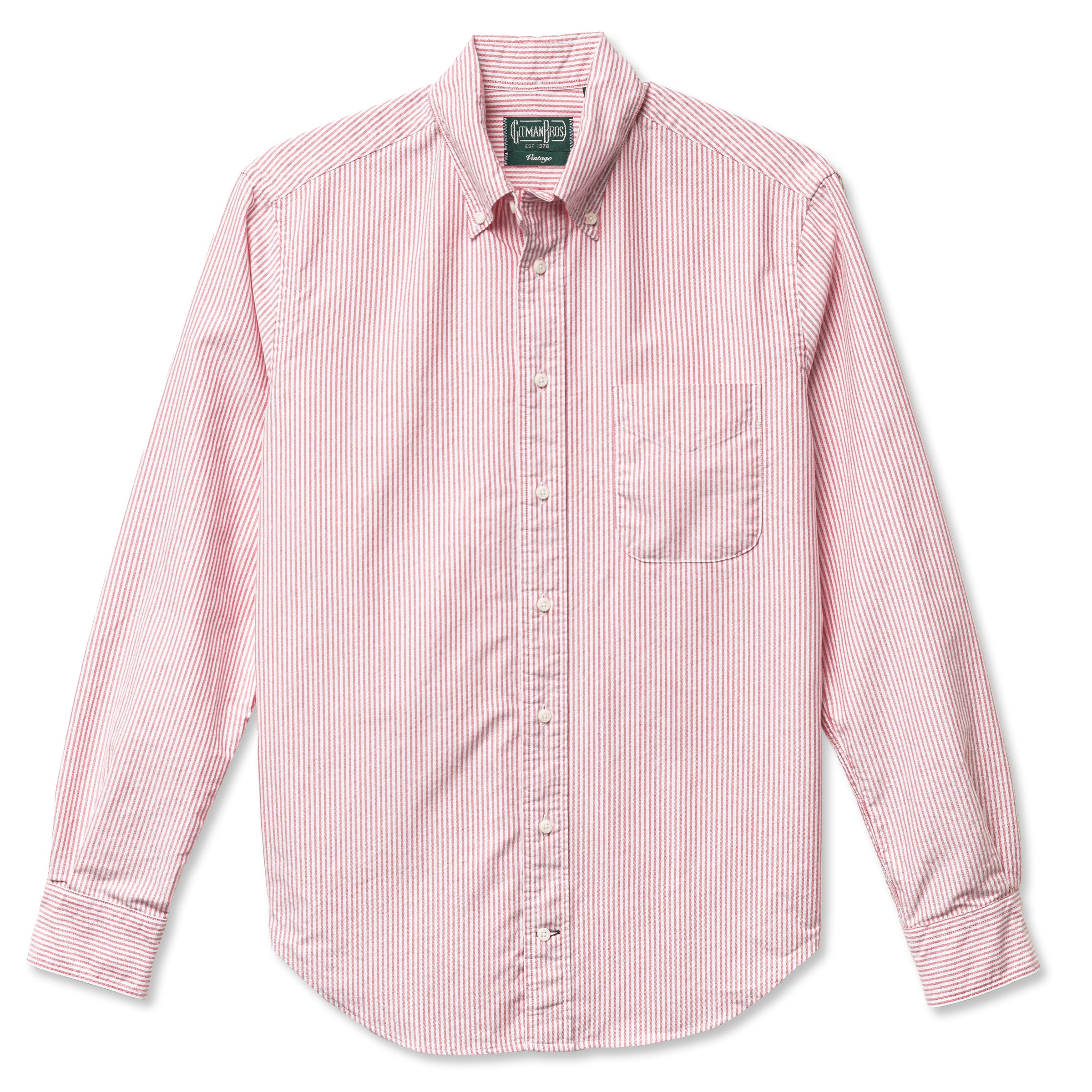 Gitman Vintage Red Stripe Oxford Shirt M Gitman Vintage Red Stripe Oxford Shirt M