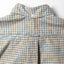 Back view of the Ecru Brushed Dobby Check sport shirt featuring its classic shirting construction, center back pleat, and brushed dobby fabric.