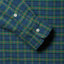 Close-up of the Blackwatch Brushed Dobby Check sport shirt's lined cuff and buttons, showcasing its soft brushed dobby fabric and Blackwatch check pattern.