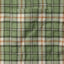 Close-up of the Green Brushed Dobby Check sport shirt's chest pocket, showcasing the classic check pattern and textured dobby fabric.