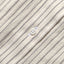 Close-up of the Ecru Brushed Dobby Stripe sport shirt's button placket featuring classic buttons and soft brushed dobby fabric.