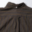 Back view of the Brown Brushed Dobby Stripe sport shirt featuring its classic shirting construction, center back pleat, and brushed dobby fabric.