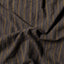 Close-up of the Brown Brushed Dobby Stripe sport shirt's brushed dobby fabric, showcasing its soft texture and subtle brown stripe pattern.