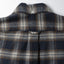Back view of the Navy Checked Tweed sport shirt featuring its classic shirting construction, center back pleat, and textured tweed fabric.