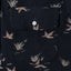 Close-up of the Navy Waterfowl Corduroy sport shirt's chest pocket, showcasing the textured cotton corduroy fabric and detailed construction.