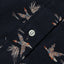 Close-up of the Navy Waterfowl Corduroy sport shirt's button placket featuring classic buttons and textured cotton corduroy fabric.