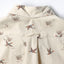 Back view of the Ecru Waterfowl Corduroy sport shirt featuring its classic shirting construction, center back pleat, and cotton corduroy fabric.