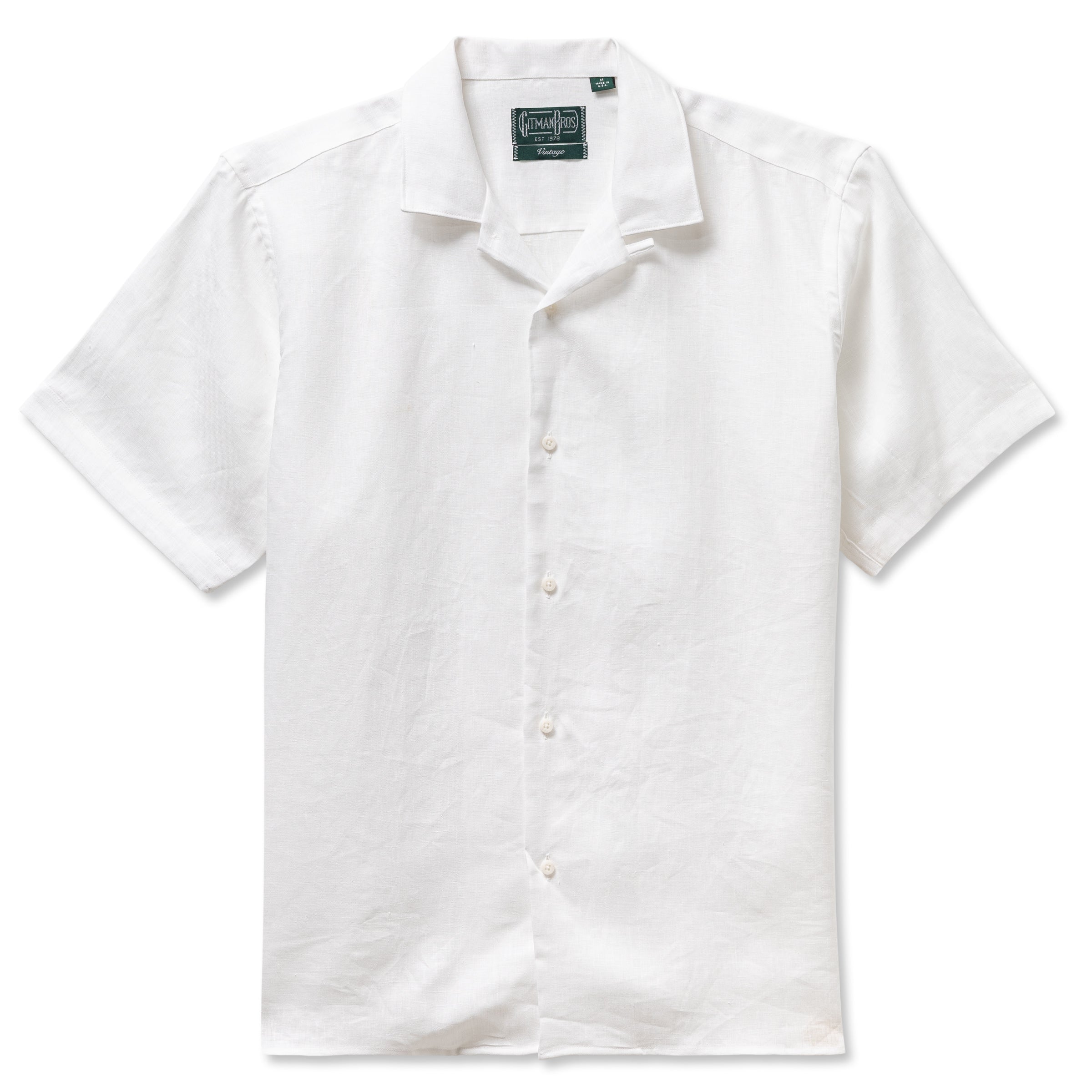 Gitman Vintage White Linen Camp Shirt XL Gitman Vintage White Linen Camp Shirt XL