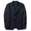 Navy Hopsack Simple Jacket
