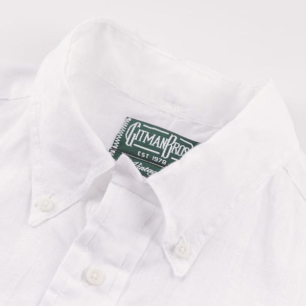 Gitman Vintage White Linen Shirt