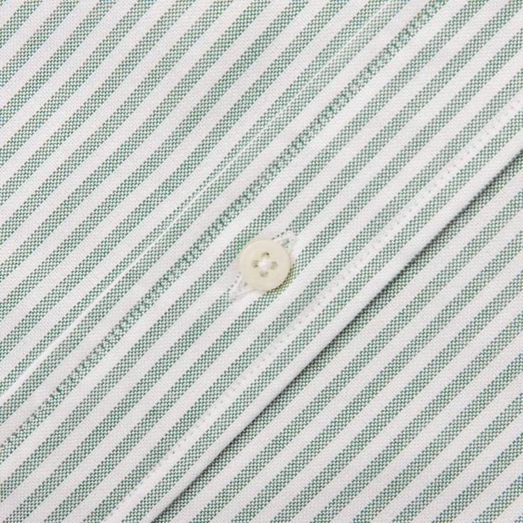 Gitman Vintage Green Stripe Spring Oxford Shirt